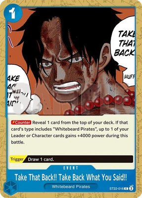Take That Back!! Take Back What You Said!!, Starter Deck 22: Ace & Newgate