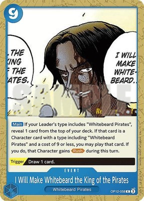 I Will Make Whitebeard the King of the Pirates, Legacy of the Master Release Event Cards