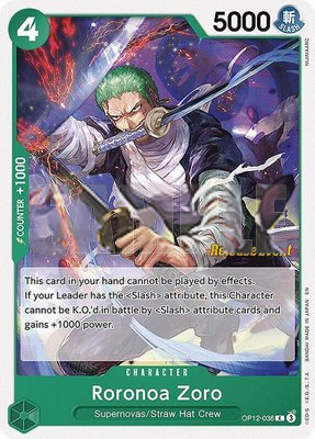 Roronoa Zoro (036), Legacy of the Master Release Event Cards