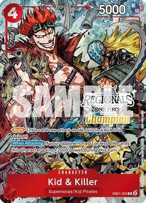 Kid & Killer (Online Regional Champion Card Set 2025 Vol.2), One Piece Promotion Cards