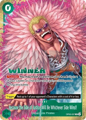 Because the Side of Justice Will Be Whichever Side Wins!! (Winner Pack 2025 Vol. 4), One Piece Promotion Cards