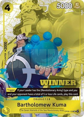 Bartholomew Kuma (Winner Pack 2025 Vol. 4), One Piece Promotion Cards