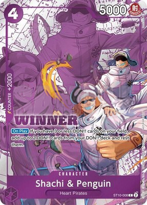 Shachi & Penguin (Winner Pack 2025 Vol. 4), One Piece Promotion Cards