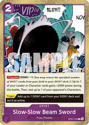 Slow-Slow Beam Sword (Pirate Foil), Premium Booster -The Best- Vol. 2