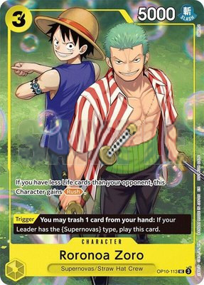 Roronoa Zoro (Learn Together Deck Set - Set Sail Event), One Piece Promotion Cards