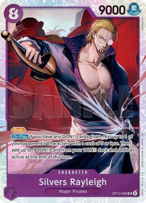 Silvers Rayleigh, Carrying On His Will