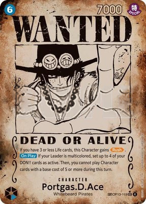 Portgas.D.Ace (119) (Wanted Poster), Carrying On His Will