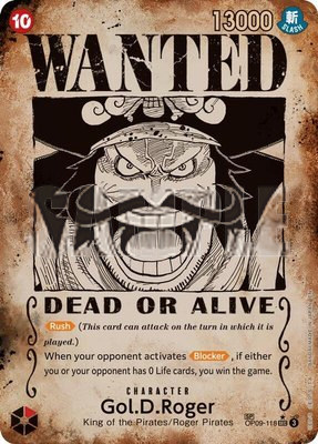 Gol.D.Roger (SP) (Wanted Poster), Carrying On His Will