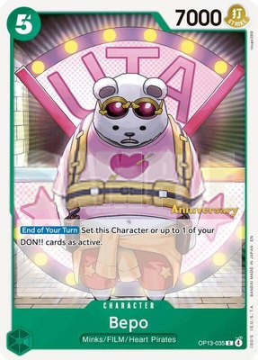 Bepo, Carrying On His Will: 3rd Anniversary Tournament Cards