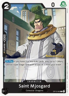 Saint Mjosgard, Carrying On His Will: 3rd Anniversary Tournament Cards
