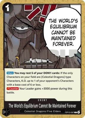 The World's Equilibrium Cannot Be Maintained Forever, Carrying On His Will: 3rd Anniversary Tournament Cards