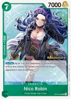 Nico Robin, Carrying On His Will: 3rd Anniversary Tournament Cards