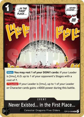 Never Existed... in the First Place..., Carrying On His Will: 3rd Anniversary Tournament Cards