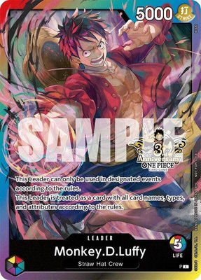 Monkey.D.Luffy (3rd Anniversary Tournament 3 Brothers Pack), Carrying On His Will: 3rd Anniversary Tournament Cards