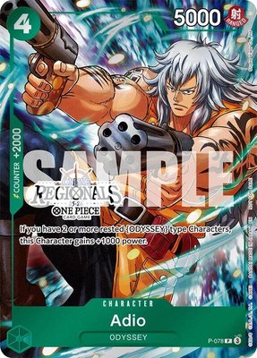 Adio (Online Regional Participation Pack 2025 Vol.1), One Piece Promotion Cards