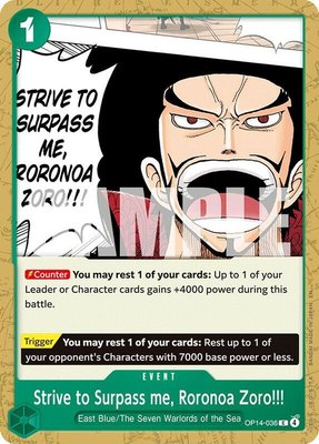 Strive to Surpass me, Roronoa Zoro!!!, The Azure Sea's Seven