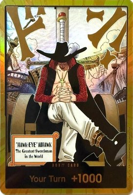 DON!! Card (Dracule Mihawk) (Gold), The Azure Sea's Seven