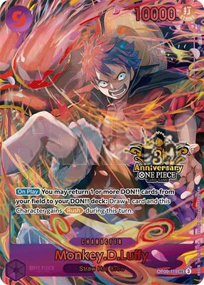 Monkey.D.Luffy (Japanese Version 3rd Anniversary Set), One Piece Promotion Cards
