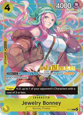 Jewelry Bonney (Heroines Battle Winner Pack), One Piece Promotion Cards