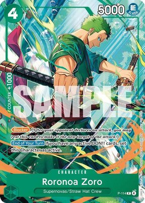 Roronoa Zoro (114), One Piece Promotion Cards