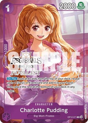 Charlotte Pudding (Regionals Finalist Card Set 26-27), One Piece Promotion Cards