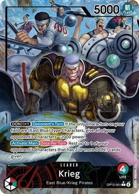 Krieg (OP15-001) (Alternate Art), Adventure on Kami's Island