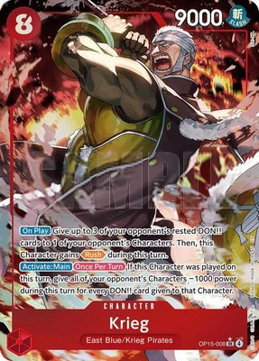 Krieg (OP15-008) (Alternate Art), Adventure on Kami's Island