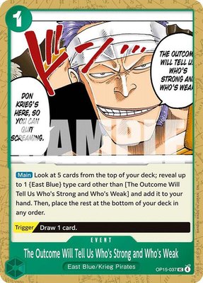 The Outcome Will Tell Us Who's Strong and Who's Weak, Adventure on Kami's Island