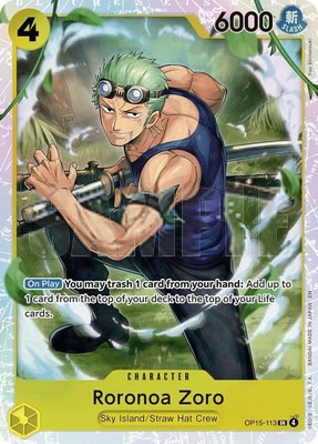 Roronoa Zoro (OP15-113), Adventure on Kami's Island