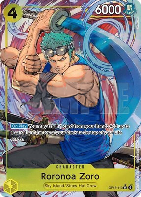 Roronoa Zoro (OP15-113) (Alternate Art), Adventure on Kami's Island