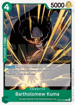 Bartholomew Kuma (OP15-029), Adventure on Kami's Island Release Event Cards