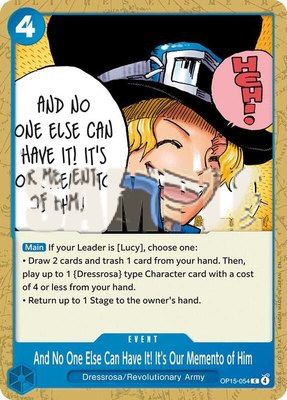 And No One Else Can Have It! It's Our Memento of Him, Adventure on Kami's Island Release Event Cards