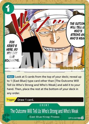 The Outcome Will Tell Us Who's Strong and Who's Weak, Adventure on Kami's Island Release Event Cards