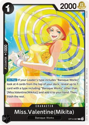 Miss.Valentine(Mikita) (Tournament Pack 2026 Vol. 3), One Piece Promotion Cards