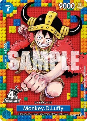 Monkey.D.Luffy (4th Anniversary), One Piece Promotion Cards
