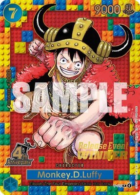 Monkey.D.Luffy (4th Anniversary) (Winner), One Piece Promotion Cards