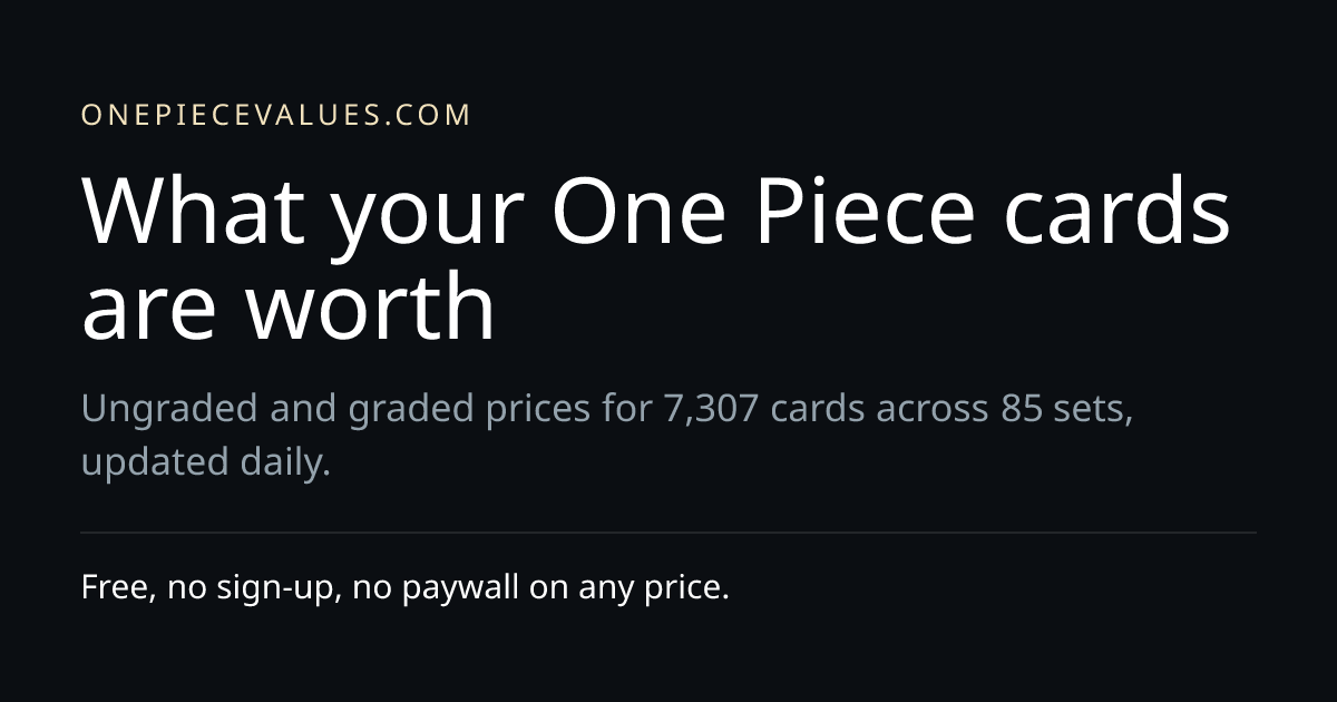 One Piece card price checker, free value lookup | OnePieceValues